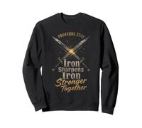 Christian Men Iron Sharpens Iron Stronger Together Gift Sweatshirt