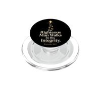 Christian Men Righteous Walks In Integrity Gift PopSockets PopGrip for MagSafe
