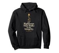 Christian Men Righteous Walks In Integrity Gift Pullover Hoodie