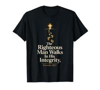 Christian Men Righteous Walks in Integrity Gift T-Shirt