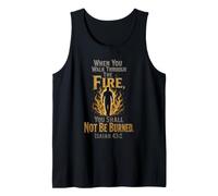Christian Men Walk Through The Fire Isaiah 43:2 Faith Gift Tank Top