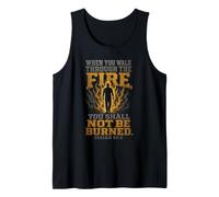 Christian Men Walk Through The Fire Isaiah 43:2 Faith Gift Tank Top