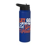 Christian Mental Health Depression Religious Jesus Christ Stainless Steel Insulated Water Bottle