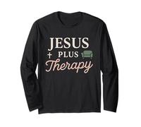Christian Mental Health Jesus Therapy Bible Boundaries Long Sleeve T-Shirt