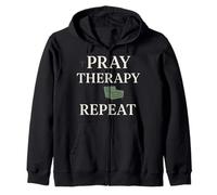 Christian Mental Health Jesus Therapy Bible Boundaries Zip Hoodie