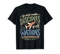 Christian Mission Trip Airplane Faith Journey Message Value Graphic T-Shirt
