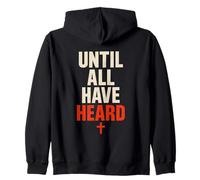 Christian Missions Until All Hear Bold Typography Zip Hoodie