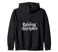 Christian Mom Dad Raising Disciples Faith Family Zip Hoodie