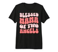 Christian Mothers Day Blessed Mama of Two Angels Premium T-Shirt