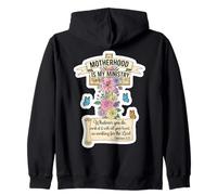 Christian Mother's Day Motherhood Is My Ministry Mom Mama Zip Hoodie