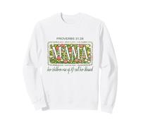 Christian Mother's Day Proverbs Blessed Momma Wildflowers Sweatshirt