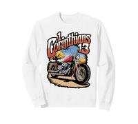 Christian Motorcycle Design with Bible Verse Sweatshirt