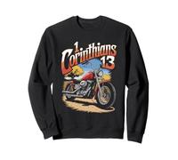 Christian Motorcycle Design with Bible Verse Sweatshirt