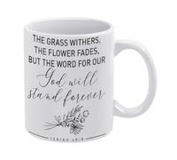 Christian Mug, Our God Will Stand Forever Mug Funny Coffee Mug,Man Cave Prints,The Best Gift for Colleagues, Parents, and Grandparents, 110z Men and Women