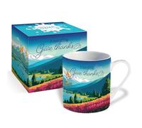 Christian Mug with Gift Box, Give Thanks. Bible Mugs which Make Perfect Christian Gifts for Women or Men, by Just Cards Direct