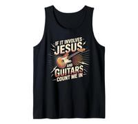 Christian Music Guitarist If It Involves Jesus and Guitars Tank Top