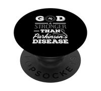 Christian My God Is Stronger Than Parkinson’s Awareness PopSockets Adhesive PopGrip