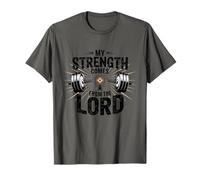 Christian My Strength Comes from The Lord Christian Faith T-Shirt