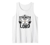 Christian My Strength Comes from The Lord Christian Faith Tank Top