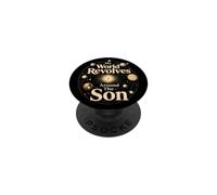 Christian My World Revolves Around The Son Faith Gift PopSockets Adhesive PopGrip