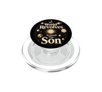 Christian My World Revolves Around The Son Faith Gift PopSockets PopGrip for MagSafe