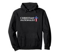 Christian Nationalist American Flag Christ Church USA Quote Pullover Hoodie