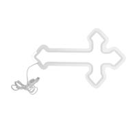 Christian Neon Cross Wall Decor Light Warm White Acrylic