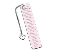Christian Niece Gift from Auntie Uncle, Christmas to My Niece Inspirational Bookmark for Teen Girls 16th 18th 21st Birthday Graduation Christmas Stocking Stuffer for Girls 14-16