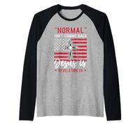 Christian Normal Isn't Coming Back Jesus Raglan Baseball Tee