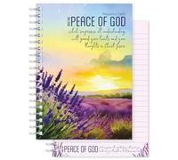Christian Notebook, Peace, softback notebook A5 lined, with Philippians 4:7 Bible verse. Perfect as a Bible Study Journal or Christian Gift, by Just Cards Direct