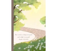 Christian Notebook | Psalm 119:105 "Your Word is Lamp to My Feet and a Light to My Path" Bible Verse: Journal with Water Color | Blank Lined | Church Inspirational Gift | 6" x 9"