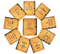 Christian Notebooks Bulk Pack Prayer Journals Inspirational Christian Gifts Bible Notebook with Bible Verse Pens for Women and Men, Church Members, Bible Study Groups and