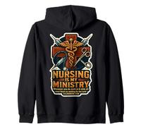 Christian Nurse Nursing Is My Ministry Bible Verse Quote Zip Hoodie