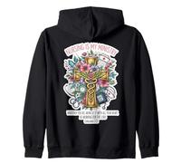 Christian Nurse Nursing Is My Ministry Floral Bible Verse Zip Hoodie