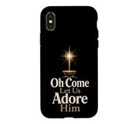 Christian Oh Come Let Us Adore Him Nativity Gift Case for iPhone X/XS