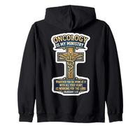 Christian Oncologist Doctor Oncology Is My Ministry Jesus OD Zip Hoodie