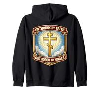 Christian Orthodox By Faith Grace New Convert Eastern Jesus Zip Hoodie