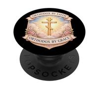 Christian Orthodox By Faith Grace New Convert Eastern Womens PopSockets Adhesive PopGrip