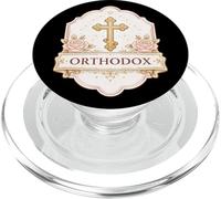Christian Orthodox Cross Eastern Oriental Womens Girl Floral PopSockets PopGrip for MagSafe