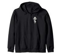 Christian Orthodox Cross Zip Hoodie