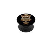 Christian Our Salvation Began With A Pregnancy Nativity Gift PopSockets Adhesive PopGrip