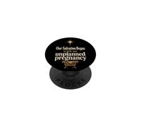 Christian Our Salvation Began With A Pregnancy Nativity Gift PopSockets Adhesive PopGrip