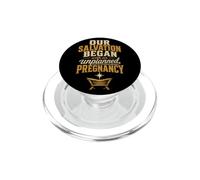 Christian Our Salvation Began With A Pregnancy Nativity Gift PopSockets PopGrip for MagSafe