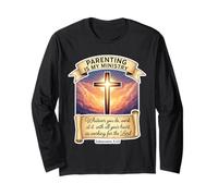 Christian Parenting is My Ministry Father's Day Dad Papa God Long Sleeve T-Shirt
