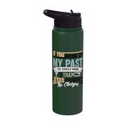 Christian Past Religious Jesus Cross Forgiveness Stainless Steel Insulated Water Bottle