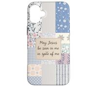 Christian Patchwork Bible Verse Coquette Faith Jesus Lovers Case for iPhone 16 Plus