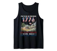 Christian Patriotic 250 Years Freedom Liberty Faith Tank Top