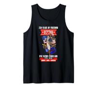 Christian Patriotic 250 Years Freedom Liberty Faith Tank Top