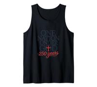 Christian Patriotic One Nation Under God 250 Year Anniversa Tank Top