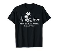 Christian Peace Like A River Isaiah 66:12 Cards Women Tree T-Shirt